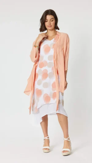 Jackets|Clarity>Clarity Aegean Shacket - Melon