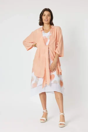 Jackets|Clarity>Clarity Aegean Shacket - Melon