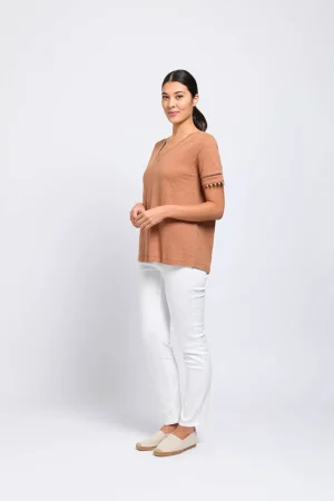 Tops|Tops>Foil All The Trimmings Top - Ginger Size 12