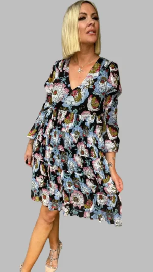 Maxi Dresses|Knee Length Dresses>Trelise Cooper As Far As I Can Mini  Dress- Blue u0026 Pink - Coop