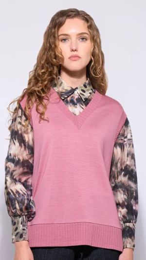 Knitwear|Neris>Neris Back Story Knitted Top - Zephyr