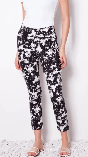 Pants Edit|Casual Pants>Up! Pants Botanic Black Techno Ankle Pant
