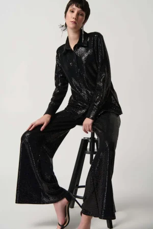 Blouses|Joseph Ribkoff>Joseph Ribkoff Bright Nights Button Down Blouse 234091 Size 16