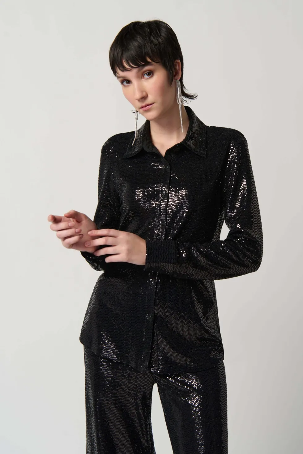 bright-nights-button-down-blou-zKvdMpKh-3.webp Blouses|Joseph Ribkoff>Joseph Ribkoff Bright Nights Button Down Blouse 234091 Size 16