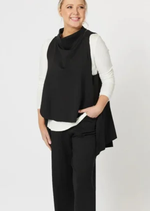 Tops|Tops>Clarity Cameron Layer Top - Black Size 16
