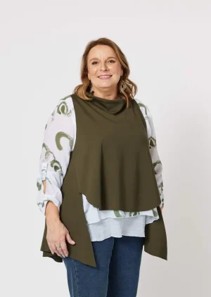 Tops|Tops>Clarity Cameron Layer Top - Moss