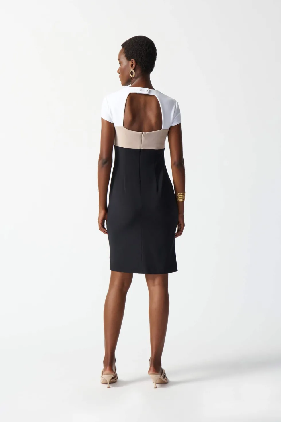 casablanca-colour-block-sheath-QuTkumZw-3.webp Maxi Dresses|Knee Length Dresses>Joseph Ribkoff Casablanca Colour Block Sheath Dress 242156