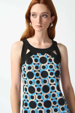 Maxi Dresses|Joseph Ribkoff>Joseph Ribkoff Casablanca Geomteric Print Maxi Dress 242080