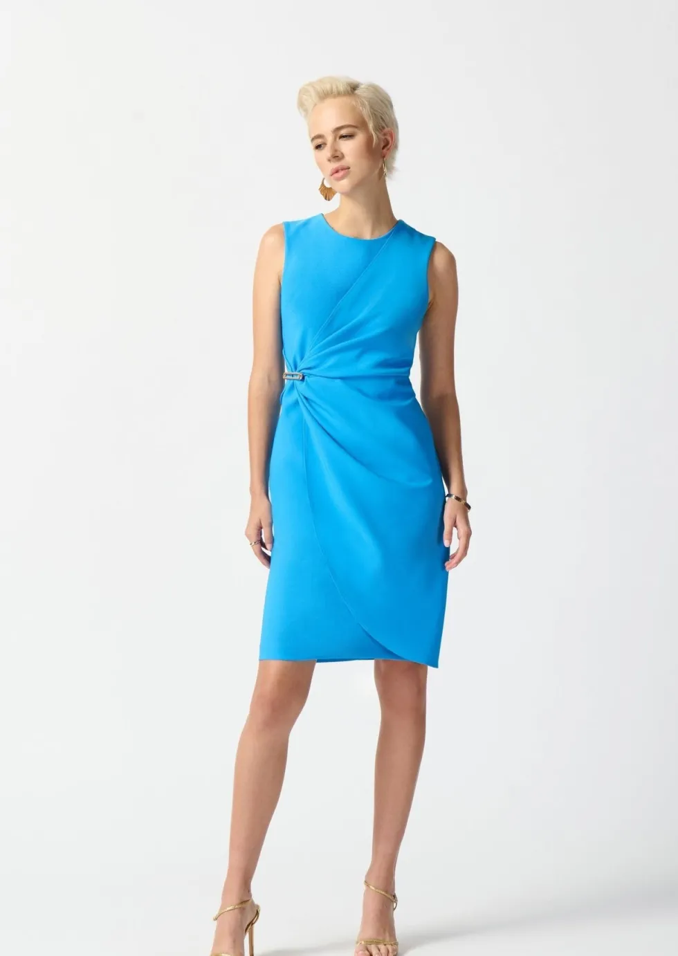 casablanca-lux-twill-sheath-dr-NkakMCBe-0.webp Maxi Dresses|Knee Length Dresses>Joseph Ribkoff Casablanca Lux Twill Sheath Dress - French Blue Dress 242151 Size 8