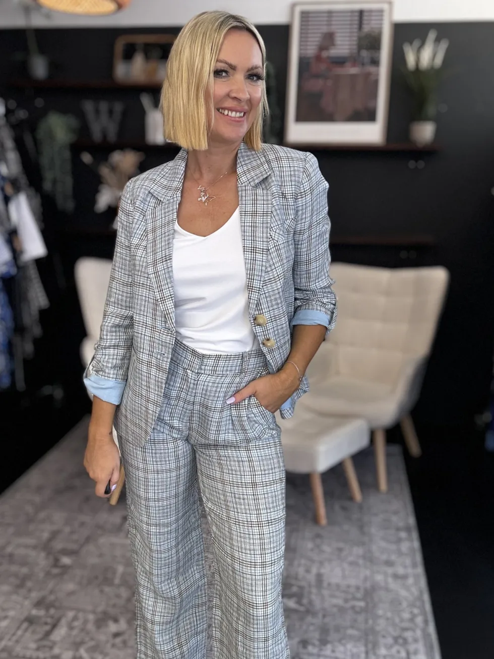 checked-in-blazer-QpQjHQMv-4.webp Jackets|Suits & Matching>Madly Sweetly Checked In Blazer