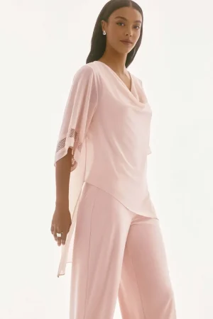 Tops|Tops>Joseph Ribkoff Chiffon Signature Asymmetrical Layered Top 251740