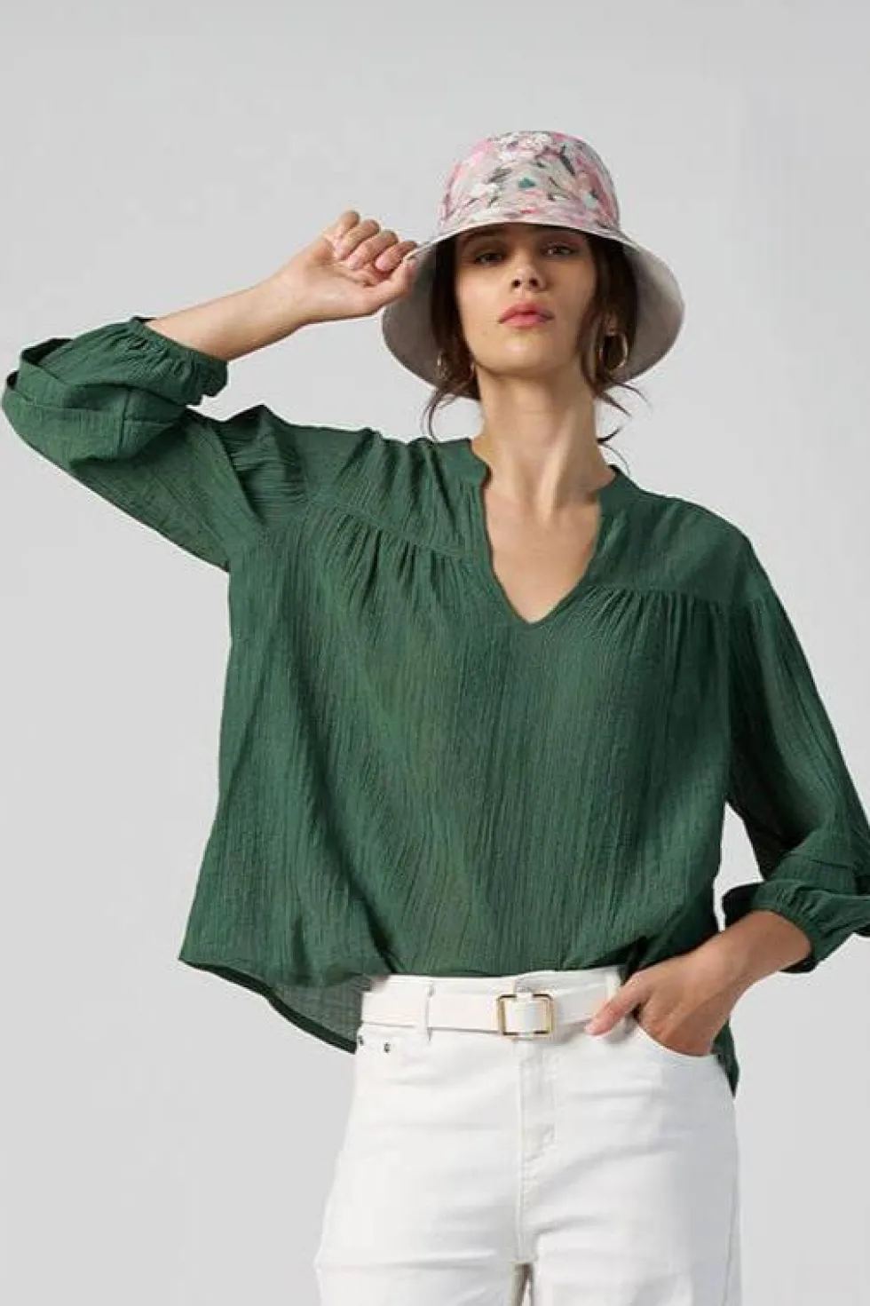 chroma-blouse-palm-green-HItHLLqF-0.webp Tops|Tops>Madly Sweetly Chroma Blouse - Palm Green
