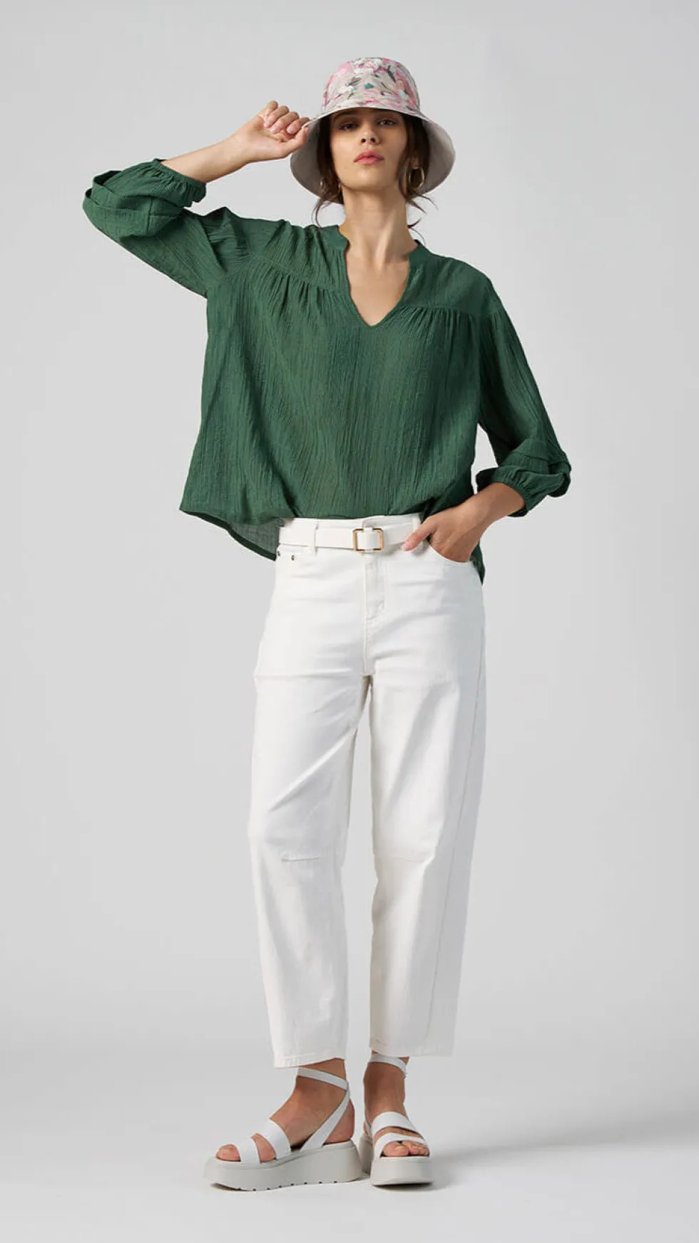 chroma-blouse-palm-green-HItHLLqF-1.webp Tops|Tops>Madly Sweetly Chroma Blouse - Palm Green