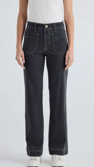 Pants Edit|Casual Pants>Lania Chrome Jean - Charcoal/White