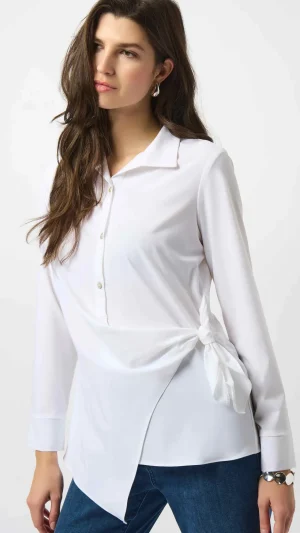 Tops|Tops>Joseph Ribkoff City Line Stretch Poplin Fitted Top 253132