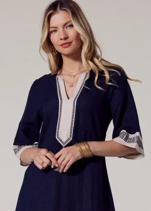 Midi Dresses|Loobies Story>Loobies Story Clio Tassel Dress - Navy