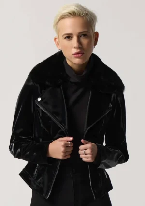 Jackets|Joseph Ribkoff>Joseph Ribkoff Comfort Zone Faux Leather Patent Jacket 233928