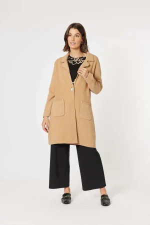 Knitwear|Clarity>Clarity Cosy Cardigan - Caramel