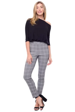 Casual Pants|Up! Pants>Up! Pants Crossroad Plaid Techno Full Length Pant 67921UP