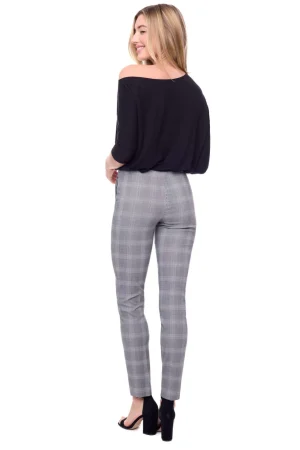 Casual Pants|Up! Pants>Up! Pants Crossroad Plaid Techno Full Length Pant 67921UP