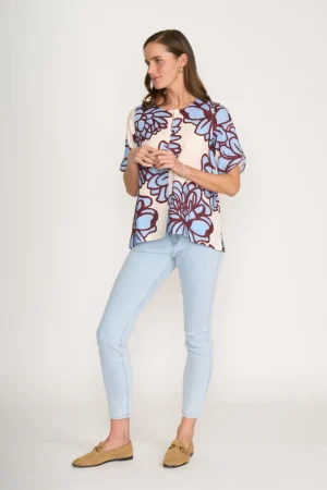 Tops|Tops>Foil Delightful Top - Bloom