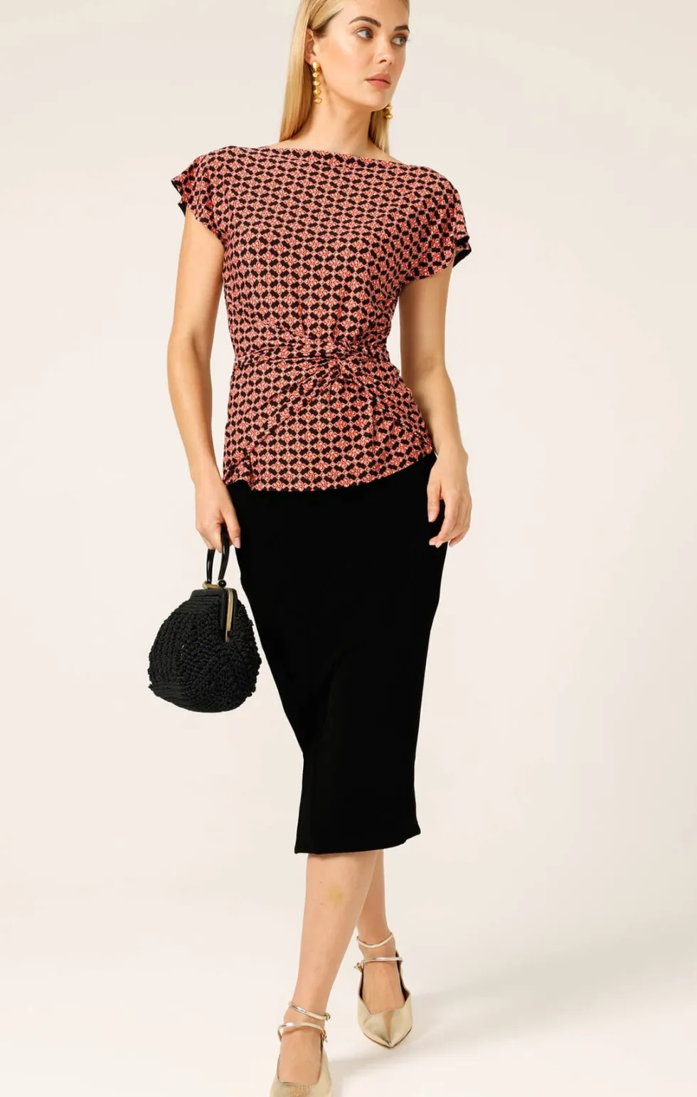 diamond-reversable-tie-top-c-SwiKgSKo-4.webp Tops|Tops>Sacha Drake Diamond Reversable Tie Top - Coral Size 8