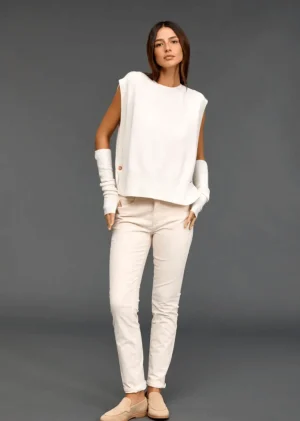 Pants Edit|Lauren Vidal>Lauren Vidal Dino Chino Pants - Creme