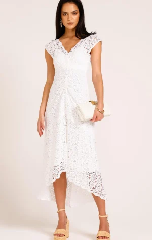 Midi Dresses|Sacha Drake>Sacha Drake Don’t Be Light Dress - White Lace Size 8