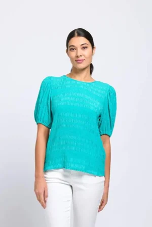Tops|Tops>Foil Easy Breezy Top - Jade
