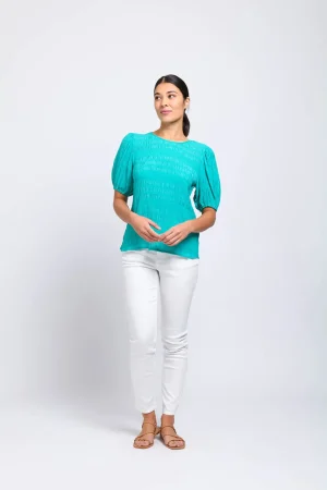 Tops|Tops>Foil Easy Breezy Top - Jade