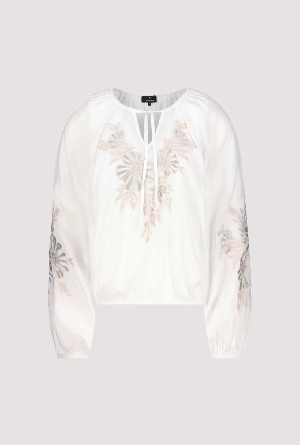 emroidered-florals-blouse-mi-IfVNJHAy-4.webp Blouses|Monari>Monari Emroidered Florals Blouse - Milk/Sand