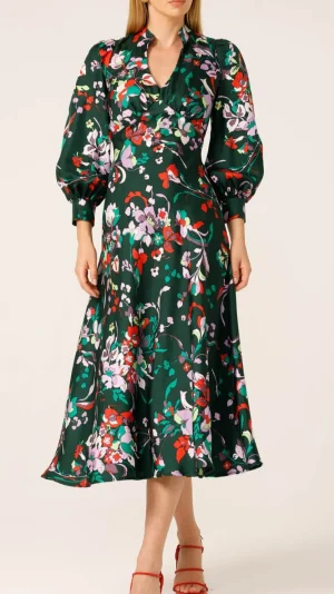 Midi Dresses|Sleeved Dresses>Sacha Drake Enchanted Garden Dress Size 8