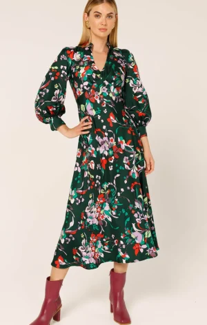 Midi Dresses|Sleeved Dresses>Sacha Drake Enchanted Garden Dress Size 8