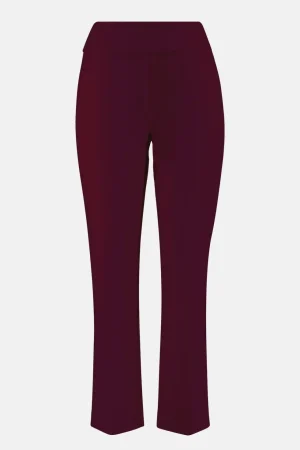 Pants Edit|Joseph Ribkoff>Joseph Ribkoff Essential Classic Cropped Pant - Merlot/Mocha 181089F25