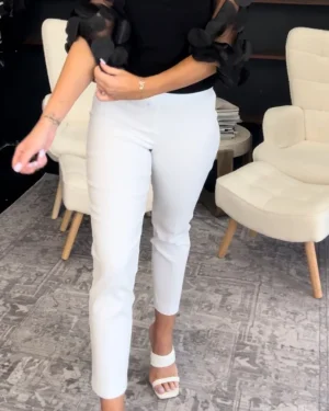 Pants Edit|Joseph Ribkoff>Joseph Ribkoff Essential Textured Jacquard Crop Pull On - Vanilla - 251256