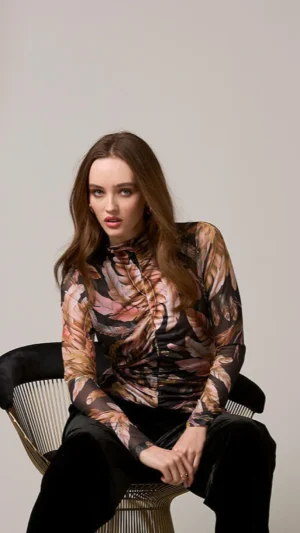 Tops|Tops>Loobies Story Featherington Top - Black Multi