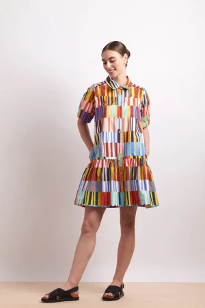 Midi Dresses|Neris>Neris Funfair Dress - Carnival