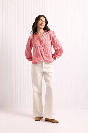 FOIL|Blouses>Foil Gala Twist Blouse - Fresh Cut Pink