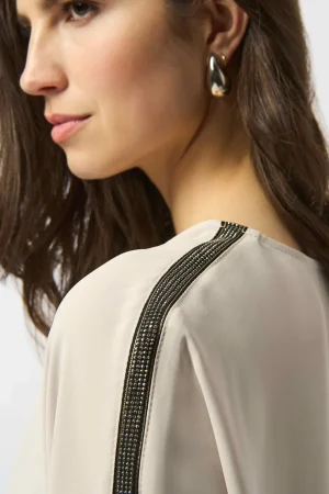 Tops|Tops>Joseph Ribkoff Galleria Recycled Soft Twill Boxy Top 253214