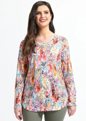 Lucky Lasts>Foil Get The Scoop Tee - Foxglove Size 8