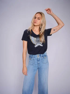 Tees|Mos Mosh>Mos Mosh Gethi Deco Tee -Navy