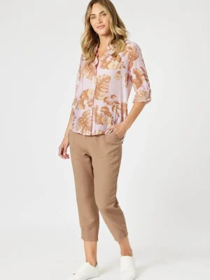 Sleeved Dresses|Blouses>Gordon Smith Haiti Shirt - Pink/Natural