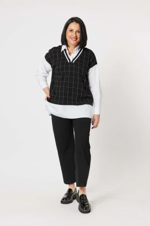 Clarity>Clarity Harper V neck 2 in 1 Top