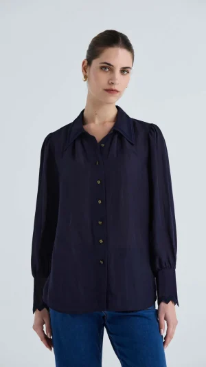 Shirts Edit|Lania The Label>Lania Hazel Shirt - Ink Navy
