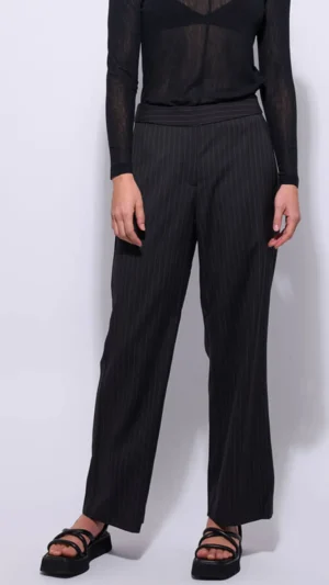 Pants Edit|Suits & Matching>Neris Hepburn Pant - Ebony Stripe