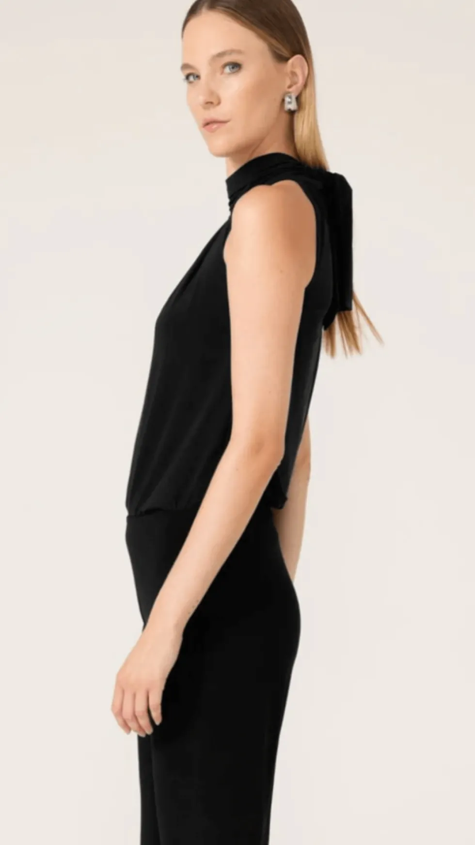 high-neck-tie-top-in-black-zbvslKWM-2.webp Tops|Tops>Sacha Drake High Neck Tie Top in Black