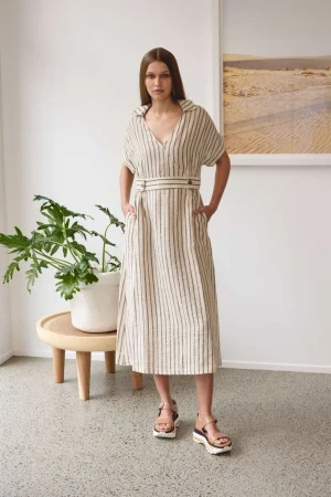 Midi Dresses|Madly Sweetly>Madly Sweetly Highway Dress - Chalk