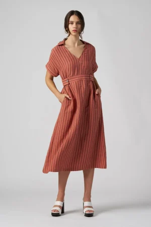 Midi Dresses|Madly Sweetly>Madly Sweetly Highway Dress - Terracotta