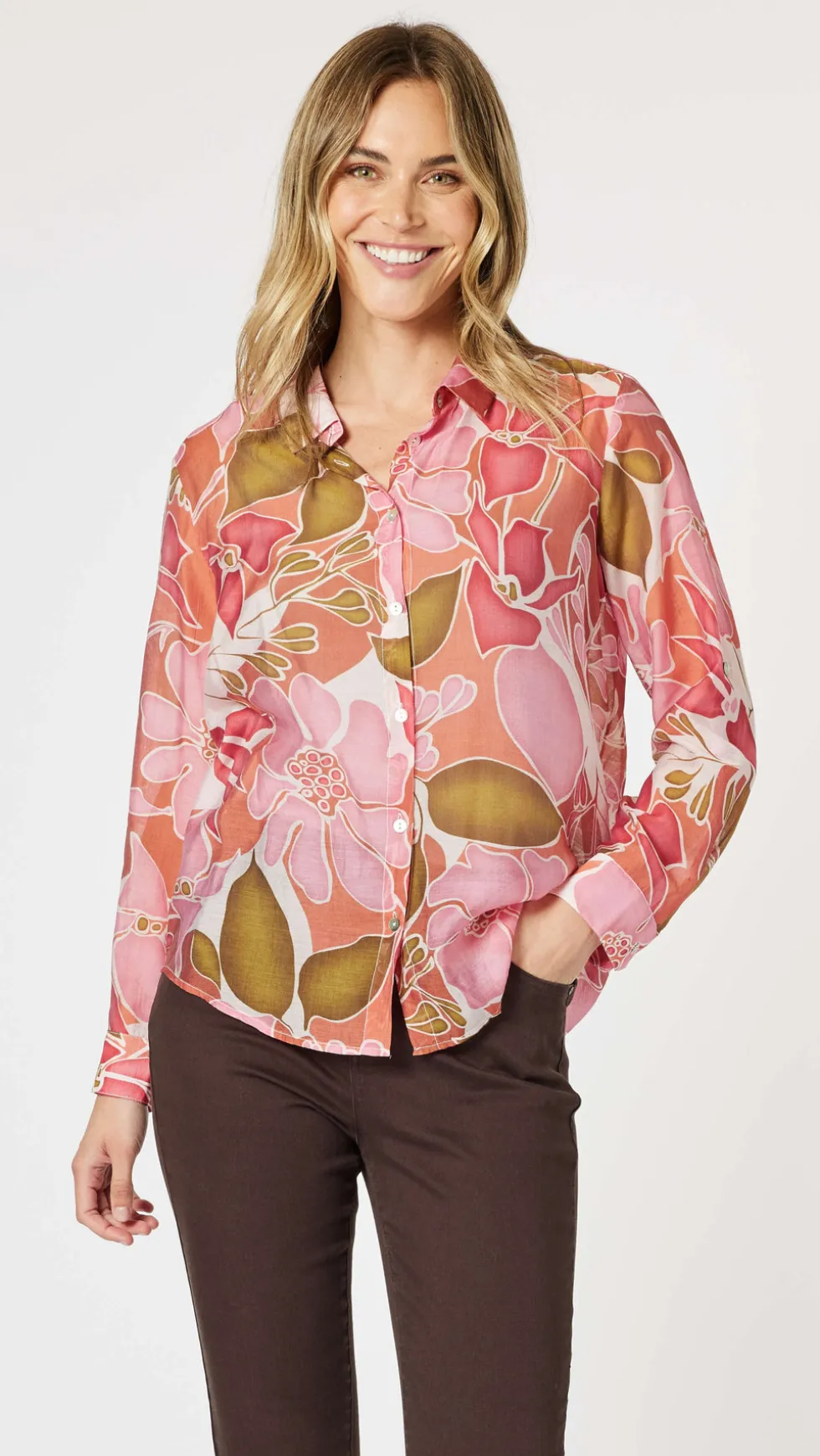 hunter-floral-print-sheer-shir-AhyrraZt-0.webp Shirts Edit|Gordon Smith>Gordon Smith Hunter Floral Print Sheer Shirt - Blush Multi