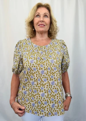 Tops|Tops>Foil In The Fold - Flower Power Lilac